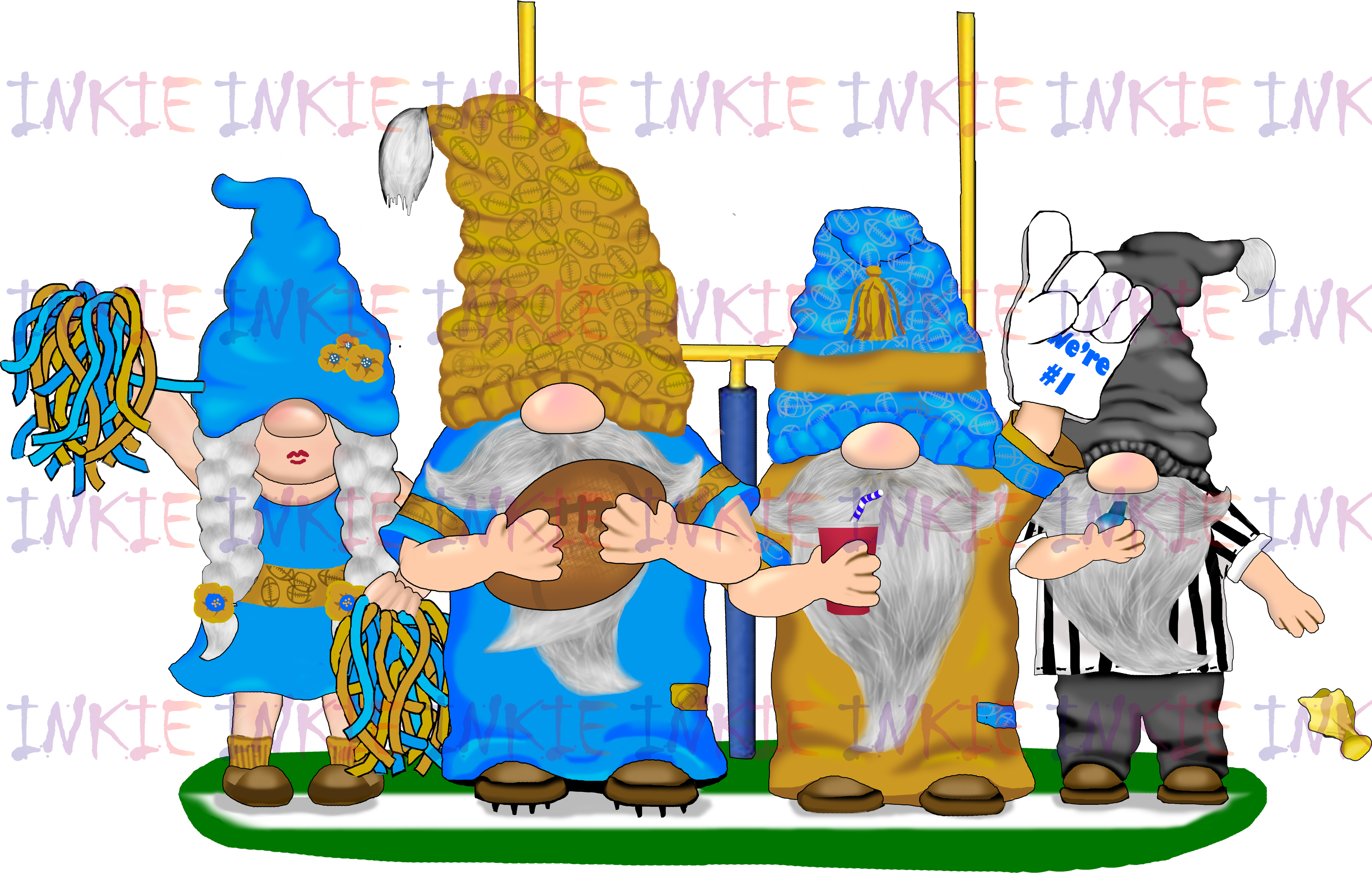 Football Gnomes with AFC Colors